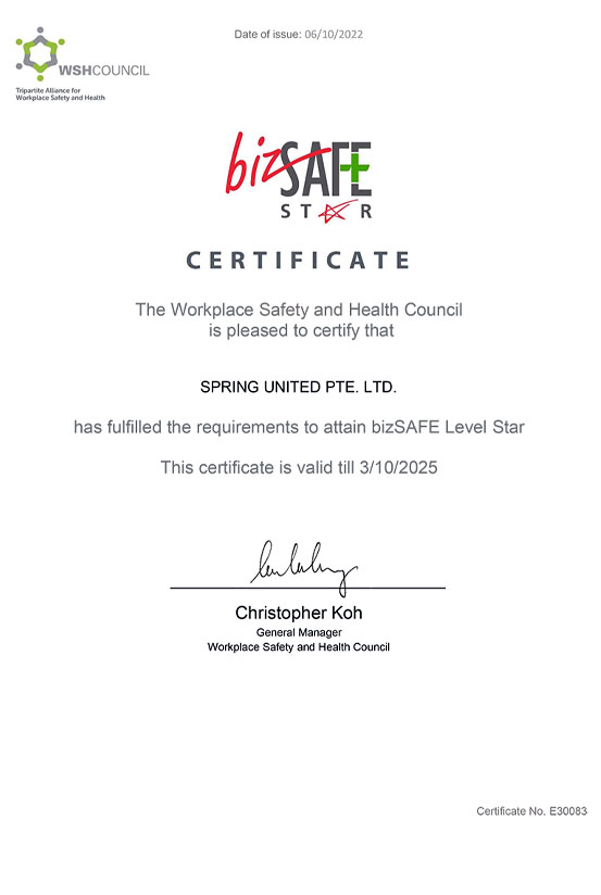certificate Biz Star